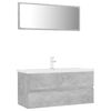 vidaXL Bathroom Furniture Set Concrete Grey Engineered Wood