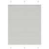 vidaXL Pleated Blind Light Grey 105x100 cm Fabric Width 104.4 cm Polyester