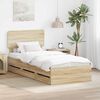 vidaXL Bed Frame with Drawer Sonoma Oak 100 x 200 cm Engineered Wood