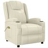 vidaXL Massage Chair Cream White Faux Leather