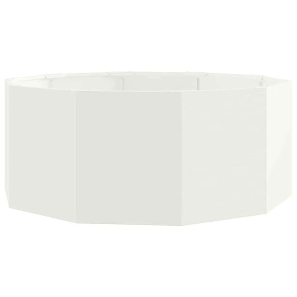 vidaXL Planter White 90 x 90 x 35 cm Steel
