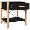 vidaXL Bedside Table Black 42x38x45 cm Engineered Wood