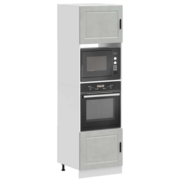 vidaXL Oven Cabinets 2 pcs Porto Concrete Grey Engineered Wood