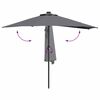 vidaXL Garden Parasol Anthracite 294 x 150 x 224 cm