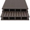 vidaXL Decking Board 4 pcs Dark Brown WPC