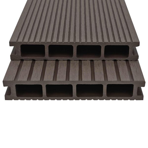 vidaXL Decking Board 4 pcs Dark Brown WPC