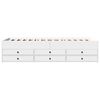 vidaXL Daybed with Drawers without Mattress White 90x200 cm