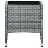 vidaXL Garden Table Grey 40x40x45 cm Poly Rattan
