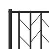 vidaXL Metal Bed Frame without Mattress with Headboard Black 200x200cm