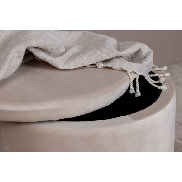 Venture Home Pouffe Dunken 51x51x43 cm Velvet Beige
