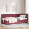 vidaXL Corner Bed Frame with Headboard Wine red 80 x 200 cm Fabric