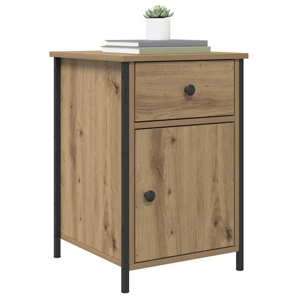 vidaXL Bedside Cabinet with Drawer 2 pcs Artisan Oak 40 x 42 x 60 cm