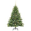 vidaXL Artificial Christmas Tree with 150 LEDs Green 120 cm PE and PVC