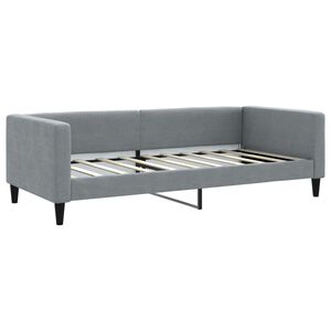 vidaXL Day Bed without Mattress Light Grey 90x190 cm Single Fabric