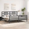 vidaXL Bed Frame without Mattress Grey 200x200 cm Solid Wood