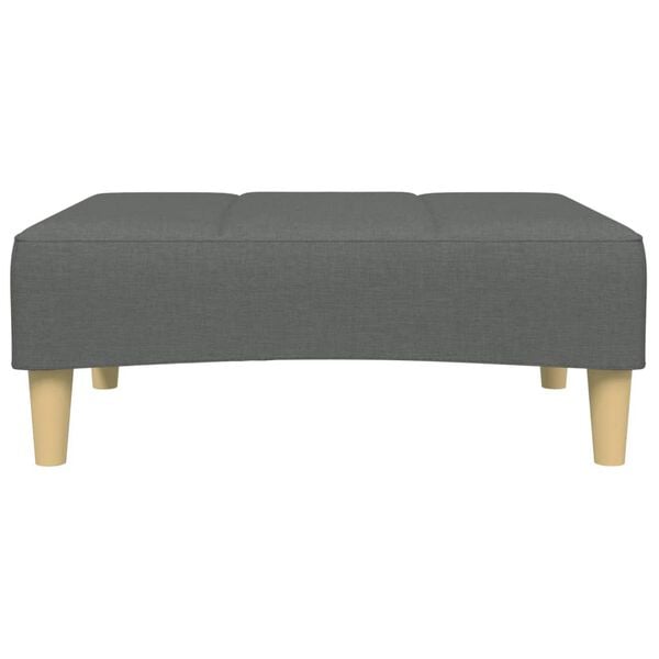 vidaXL Footstool Dark Grey 77x55x31 cm Fabric