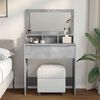 vidaXL Bedroom Dressing Tables Concrete Grey 80 x 39.6 x 135 cm