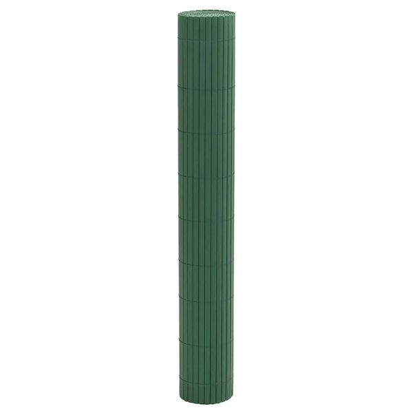 vidaXL Garden Fence Double-Sided Green 1.8x5 m PVC