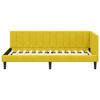 vidaXL Corner Bed Frame with Headboard Yellow 90 cm x 200 cm Velvet