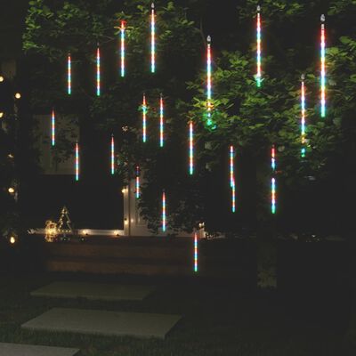 vidaXL Meteor Lights 20 pcs 30 cm Colourful 480 LEDs Indoor Outdoor