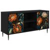 vidaXL TV Cabinet LOCHEM 102 x 33 x 51 cm Black Oak Engineered Wood