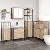 vidaXL Bathroom Furniture Set with Shelf 5 pcs Beige 76.5 x 35 x 95 cm
