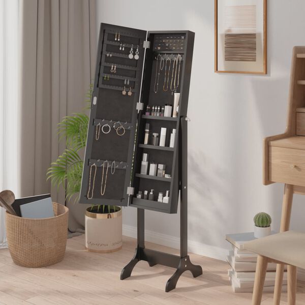 vidaXL Free-Standing Mirror Black 34x37x146 cm