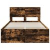 vidaXL Bed Frame Smoked Oak 120 x 200 cm Engineered wood