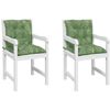 vidaXL Lowback Chair Cushions 2 pcs Leaf Pattern Fabric