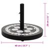 vidaXL Parasol Base Black and White Round 12 kg