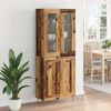 vidaXL Highboard 2 pcs Old Wood Engineered Wood