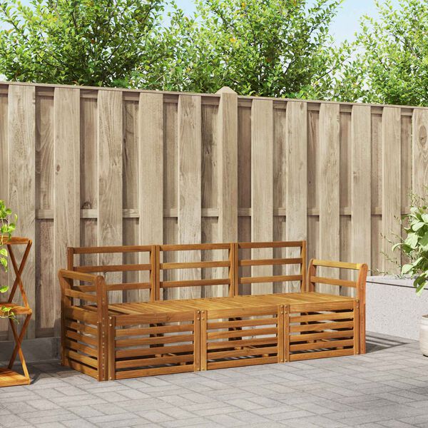 vidaXL Sofa Sets 3 pcs Natural Solid Acacia Wood