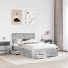 vidaXL Bed Frame Concrete Grey 120 x 200 cm Engineered Wood