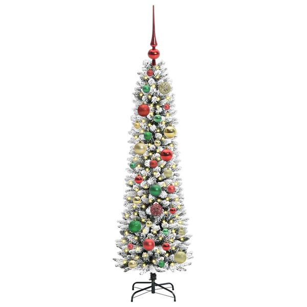 vidaXL Artificial Christmas Tree with 150 LEDs with Stand White 120 cm