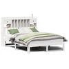 vidaXL Bookcase Bed without Mattress White 140x190cm Solid Wood Pine