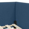 vidaXL Corner Bed Frame with Headboard Blue 90 cm x 190 cm Velvet