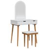 vidaXL Dressing Table Set FAUSKE 3 pcs White 76 x 50 x 143 cm