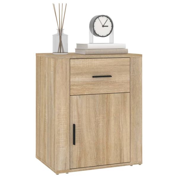 vidaXL Bedside Cabinet Sonoma Oak 50x36x60 cm Engineered Wood