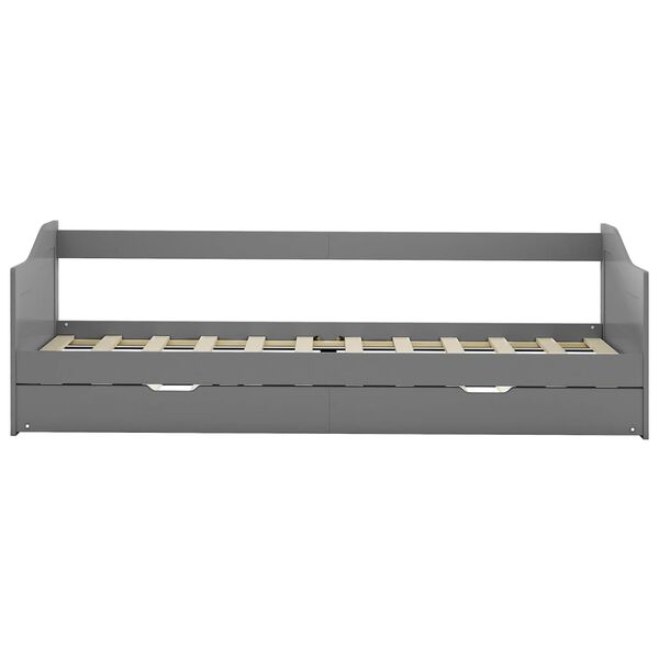 vidaXL Pull-out Sofa Bed Frame without Mattress Grey 90x200 cm