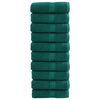 vidaXL Premium Wash Towels SOLUND 10 pcs Green 30x30 cm 600 gsm