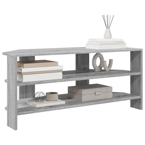 vidaXL Corner TV Cabinet Grey Sonoma 102x40.5x45cm Engineered Wood