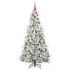 vidaXL Artificial Hinged Christmas Tree White 180 cm PE and PVC