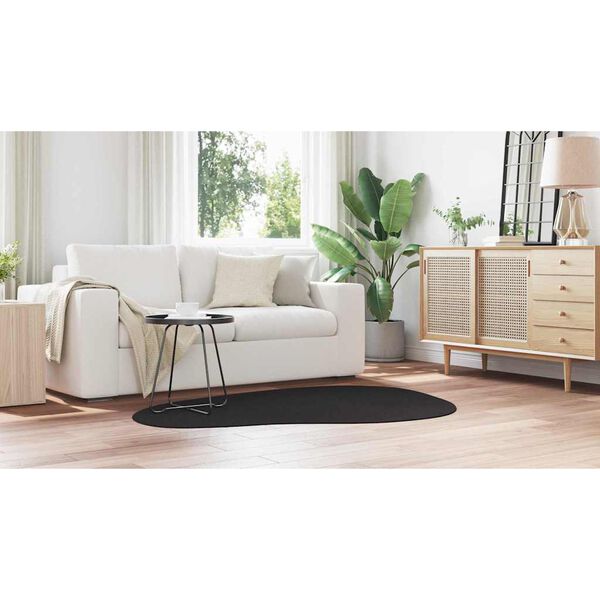 vidaXL Carpet Folding HUARTE Black 120 x 170 cm Polyester