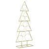 vidaXL Metal Christmas Tree KUOPIO 90 cm Steel Gold