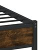 vidaXL Metal Bed Frame without Mattress Smoked Oak 107x203 cm