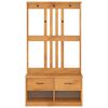 vidaXL Hall Tree SANDNES 87x40x159.5cm Solid Wood Pine