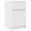 vidaXL Bedside Cabinet White 39x35x65 cm Engineered Wood
