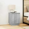 vidaXL Bedside Cabinets with LED Lights&nbsp;2 pcs Grey Sonoma 38x34x50 cm