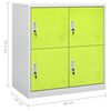 vidaXL Locker Cabinets 2 pcs Light Grey and Green 90x45x92.5 cm Steel