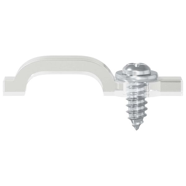 vidaXL LED Strip Clips 2 pcs Transparent 23.8 x 7.3 x 4.3 mm